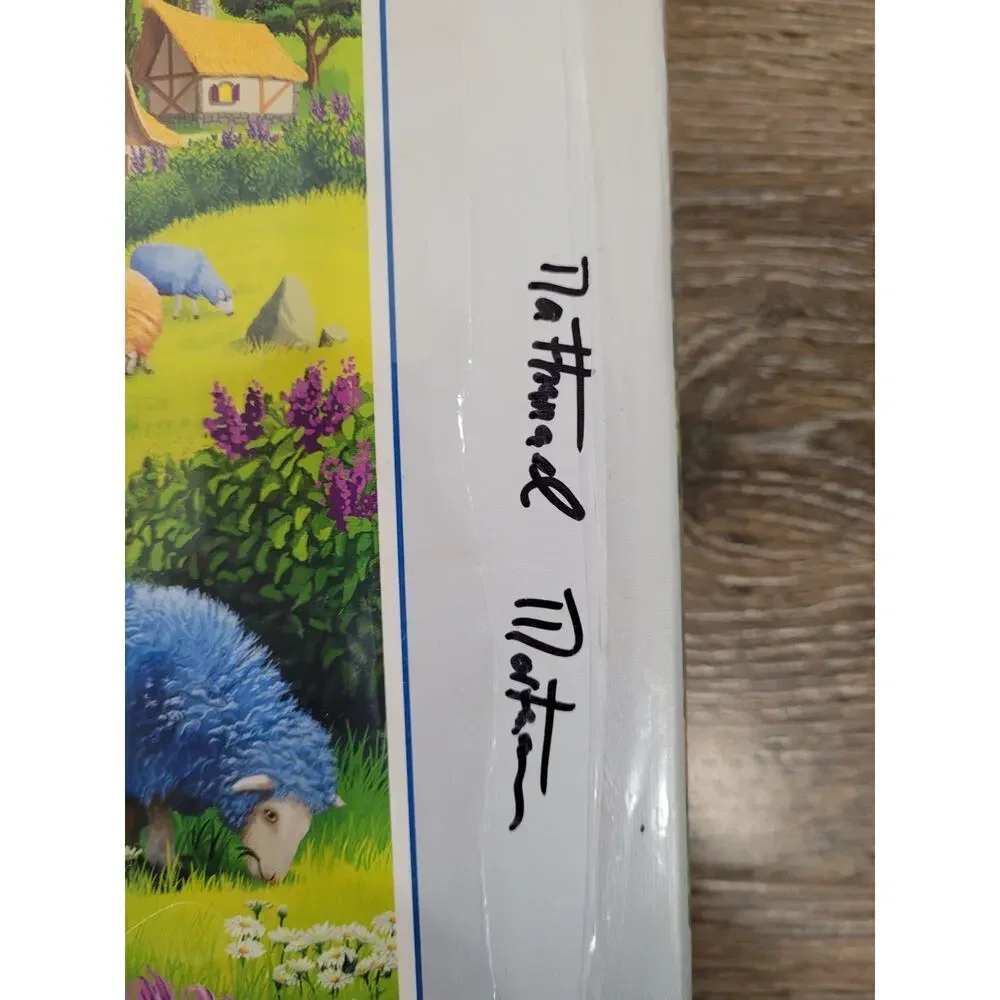 Ravensburger Happy Sheep Yarn Shop Puzzle 27x20 signed by Nathanael Mortensen‎